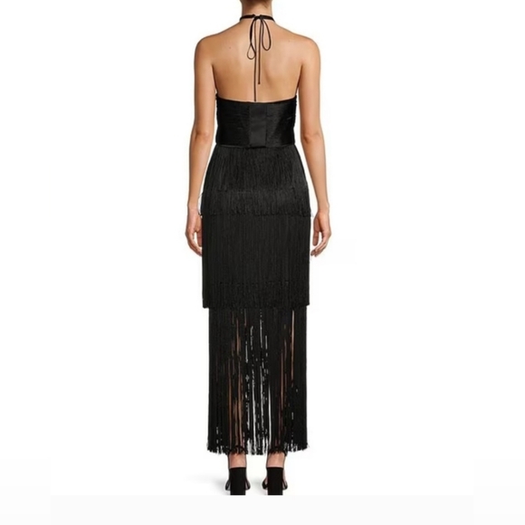 Antonio Melani Xandra Halter Neck Fringe Dress - Picture 2 of 9